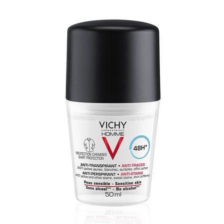 Deodorant roll-on pentru barbati anti-urme 48h Homme, 50ml, Vichy