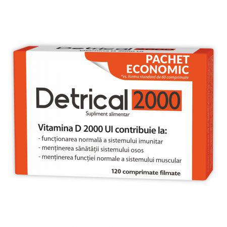 Detrical Vitamina D 2000UI, 120 comprimate filmate, Zdrovit