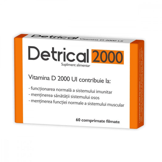 Detrical Vitamina D 2000UI, 60 comprimate, Zdrovit-