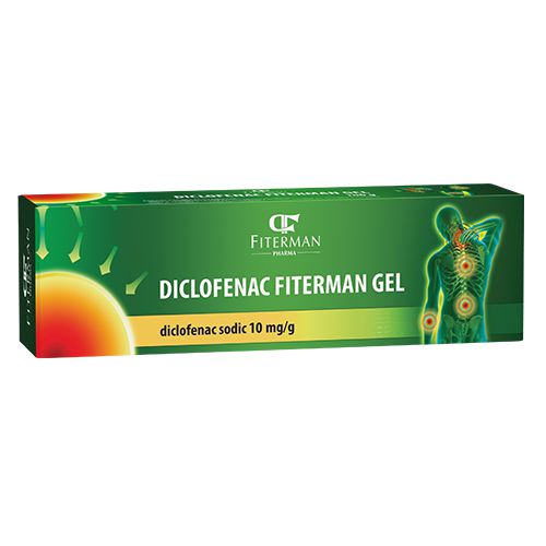 Diclofenac gel, 10 mg/g, 100 g, Fiterman-