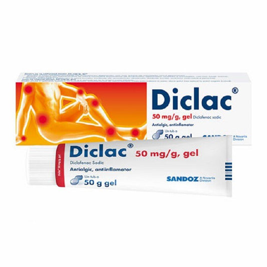 Diclofenac Sandoz gel (Diclac gel), 50 mg, 50 g, Sandoz - 4030855163052