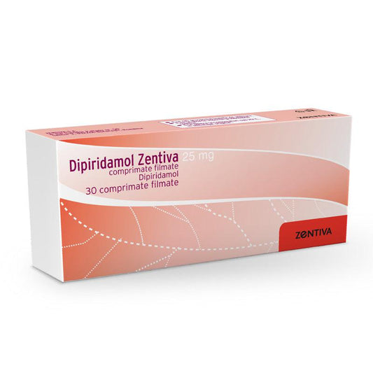 Dipiridamol, 25 mg, 30 comprimate filmate, Zentiva-