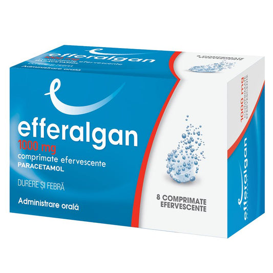 Efferalgan, 1000 mg Paracetamol, 8 comprimate efervescente, Upsa-