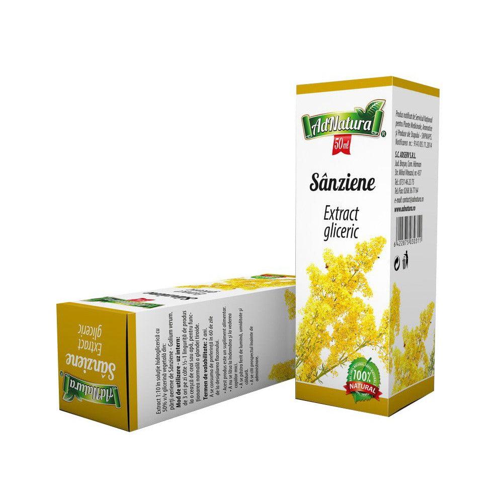 Extract gliceric de sanziene cu flori galbene, 50ml, AdNatura-