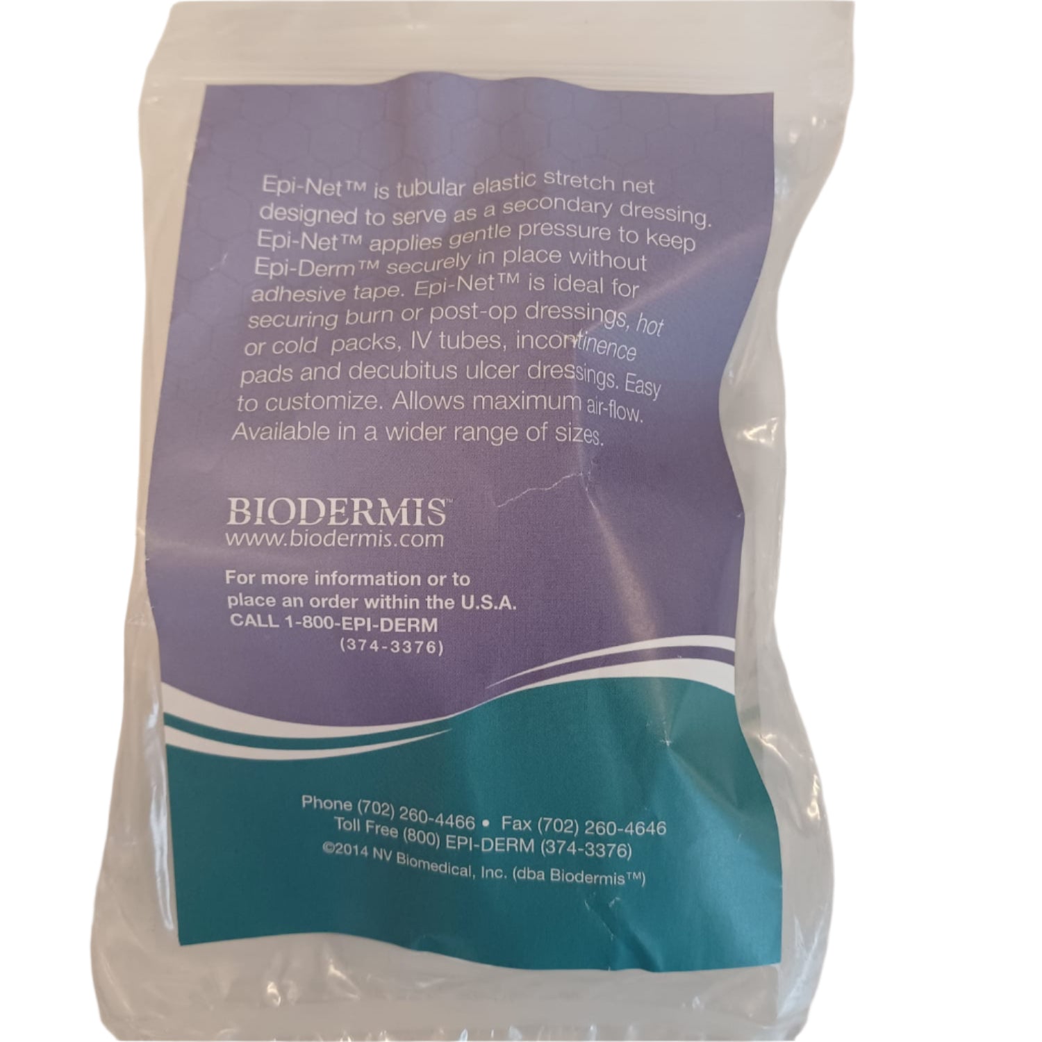 Fasa elastica tubulara pentru cap, Biodermis