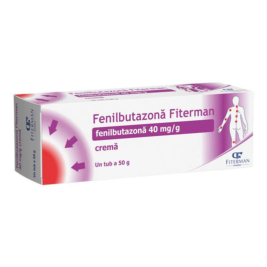 Fenilbutazona crema, 40 mg/g, 50 g, Fiterman