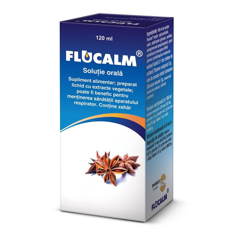 Flucalm sirop, 120 ml, Pharco - 6221076050216