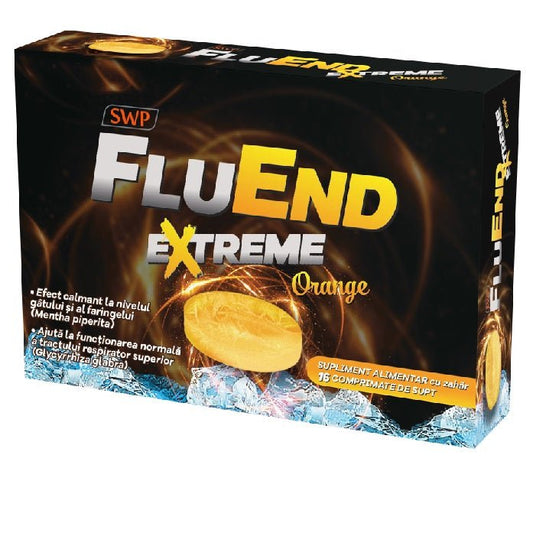 FluEnd Extreme cu aroma de portocale, 16 comprimate, Sun Wave Pharma - 5949477000326