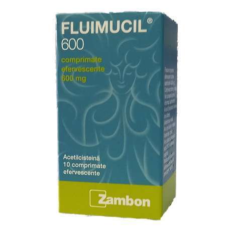 Fluimucil, 600 miligrame, 10 comprimate efervescente, Zambon-