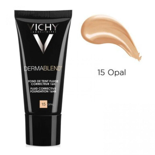 Fond de ten fluid, ten normal sau uscat Dermablend, Nuanta 15 Opal, 30 ml, Vichy