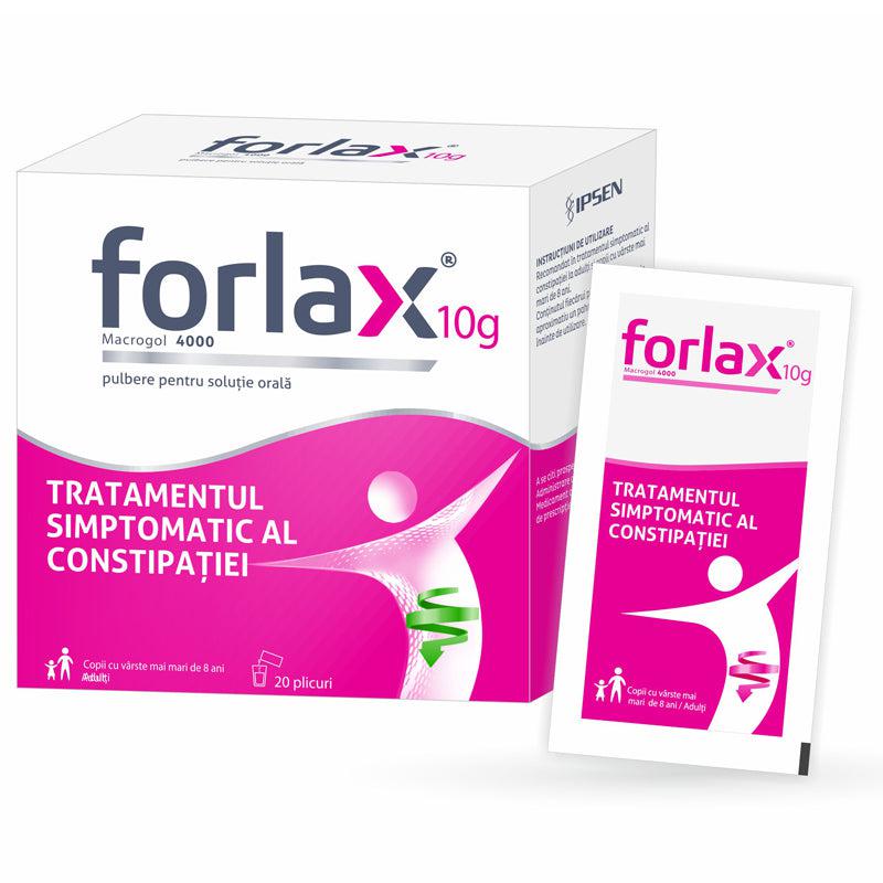 Forlax, 10 g pulbere pentru soluţie orală, 20 plicuri, Beaufour Ipsen