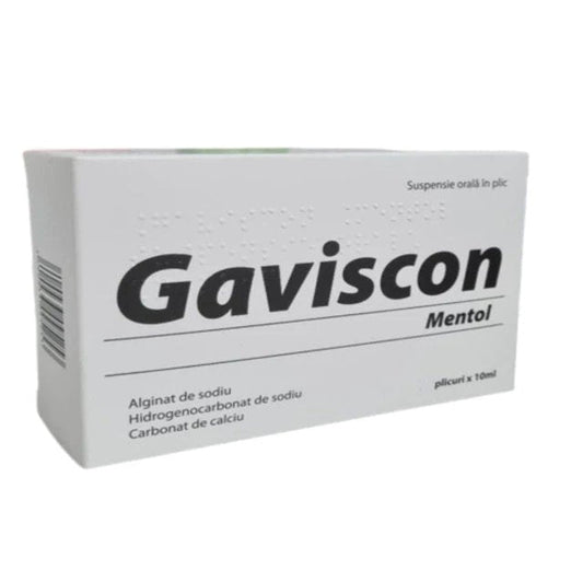 Gaviscon Mentol suspensie orală, 12 plicuri, Reckitt Benckiser Healthcare