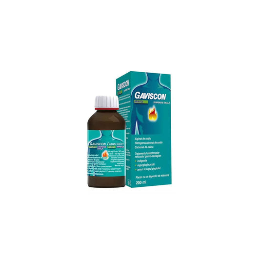 Gaviscon Mentol suspensie orala, 200 ml, Reckitt Benckiser Healthcare-