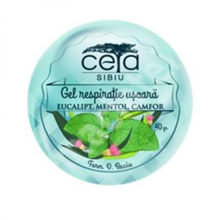 Gel respiratie usoara cu extracte de eucalipt, mentol si camfor, 40 g, Ceta Sibiu