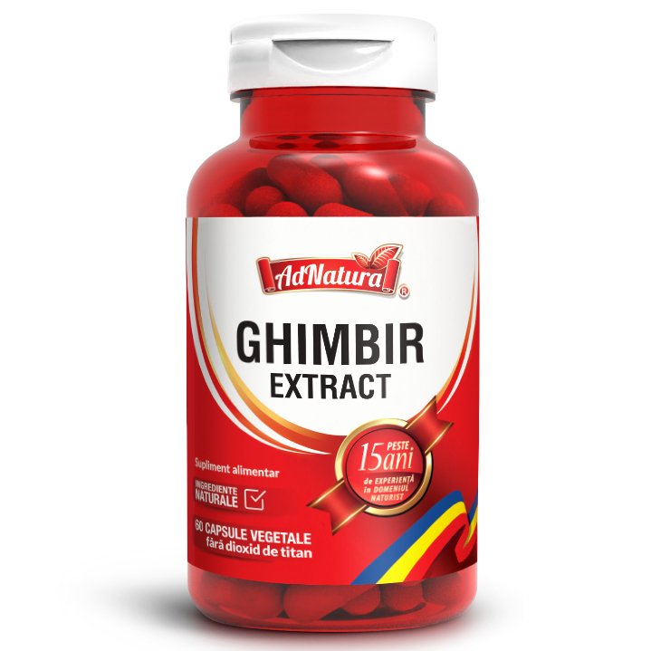 Ghimbir extract, 60 capsule, AdNatura-