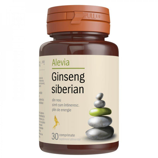 Ginseng Siberian, 30 comprimate, Alevia-