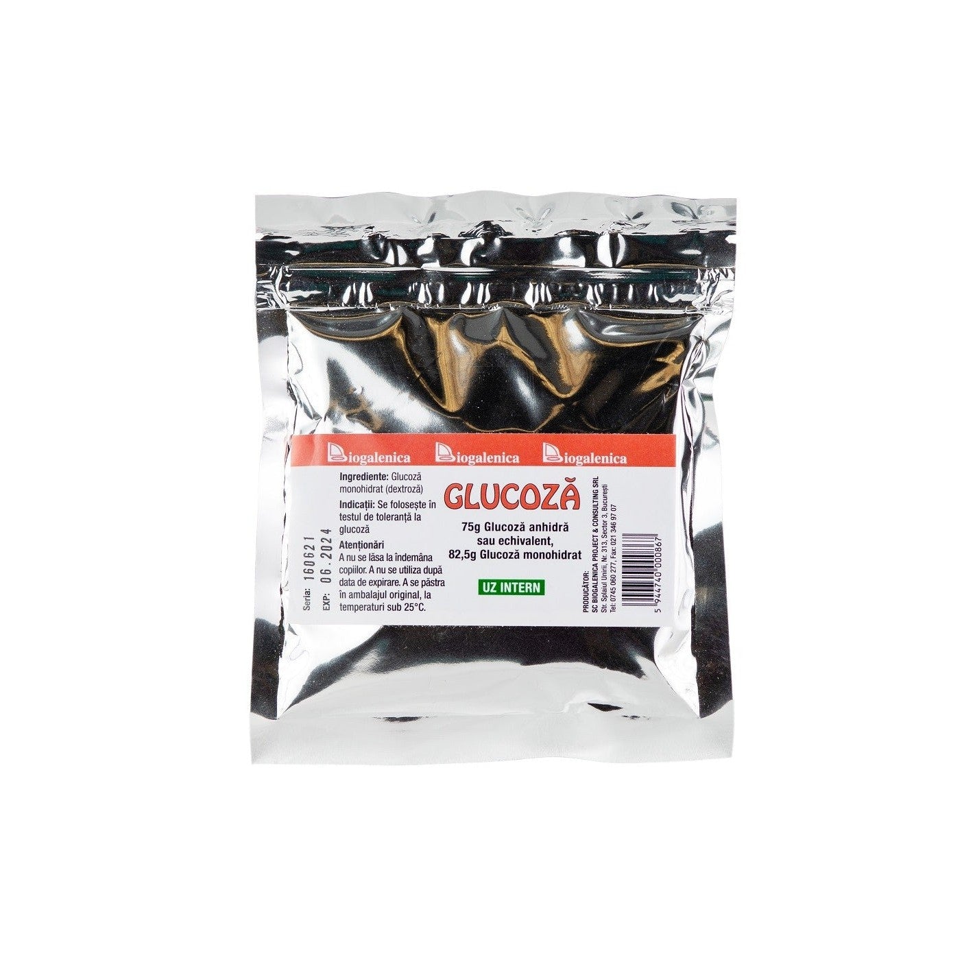 Glucoza anhidra, 75g, Biogalenica