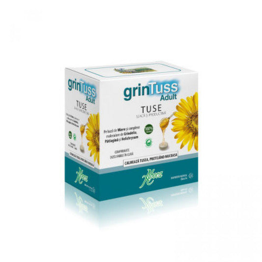 GrinTuss Adult pentru tuse seaca si productiva, 20 comprimate, Aboca-