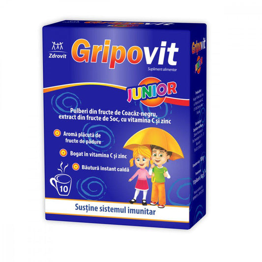 Gripovit Junior, 10 plicuri, Zdrovit