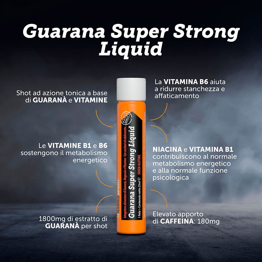 GUARANA' SUPER STRONG LIQUID, 25 ml fiola, Named Sport-