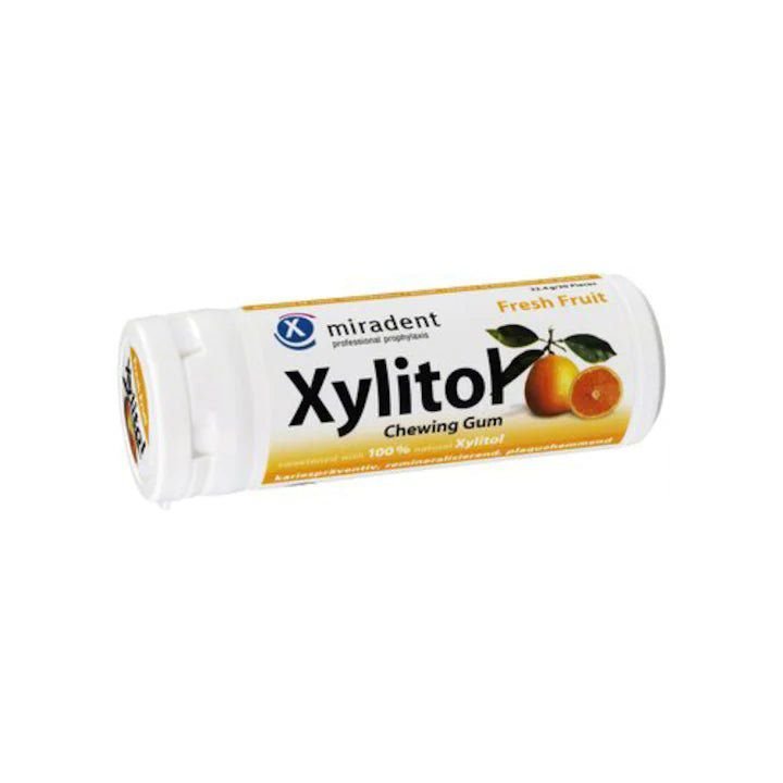 Guma de mestecat Fresh Fruit Xylitol, 30 bucati, Miradent-