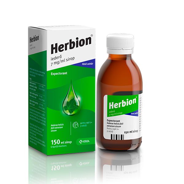 Herbion Iedera sirop expectorant, 7 mg/ml, 150 ml, KRKA-