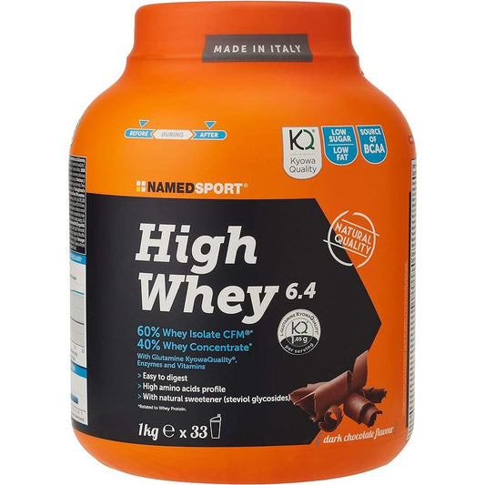 HIGH WHEY 6.4> Dark Chocolate, 1 kg, Named Sport-