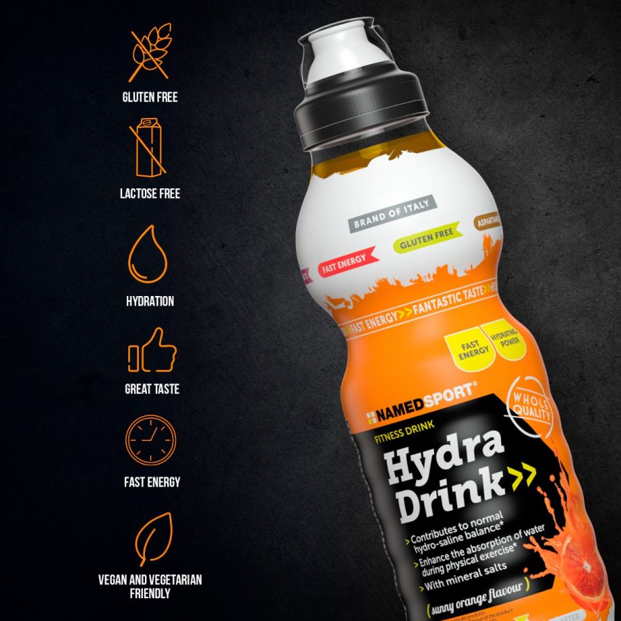 HYDRA DRINK> Sunny Orange, 500 ml, Named Sport-