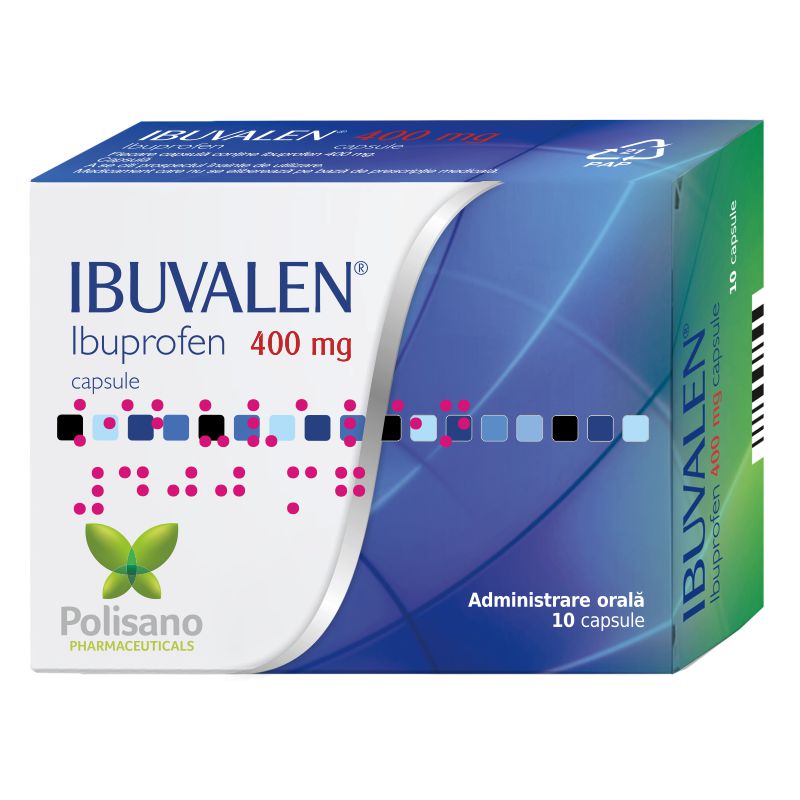 Ibuvalen, 400 mg, 10 capsule, Polisano-