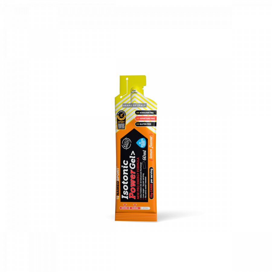 ISOTONIC POWER GEL> Lemon, 60 ml, Named Sport