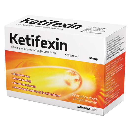 Ketifexin, 50 mg, granule pentru soluţie orală, 10 plicuri, Sandoz-