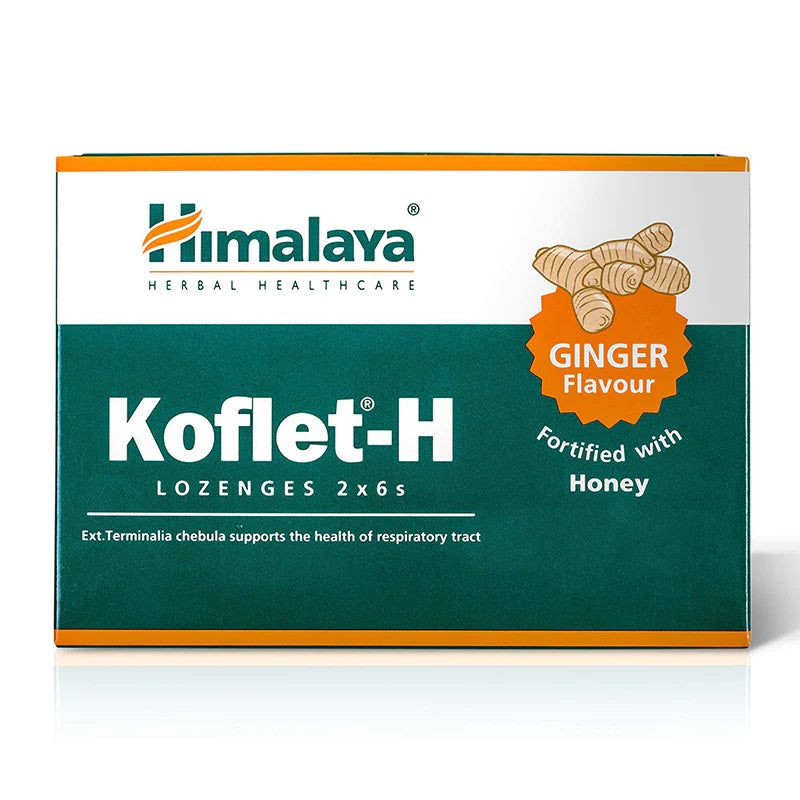Koflet-H cu aroma de ghimbir, 12 pastile, Himalaya-