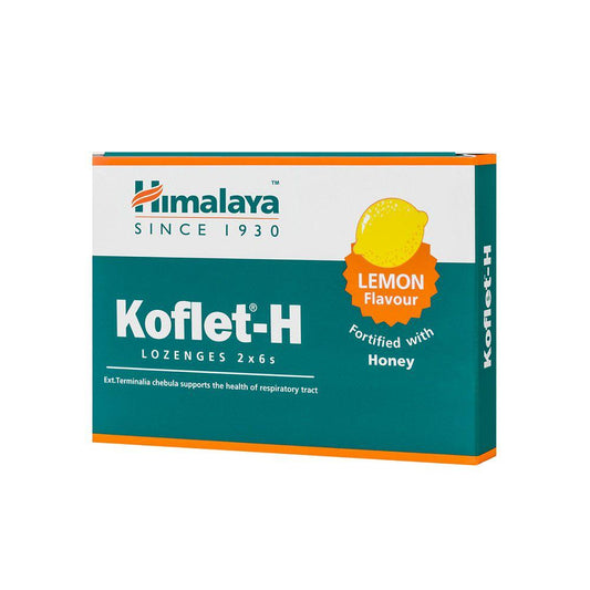 Koflet-H cu aroma de lamaie, 12 pastile, Himalaya-