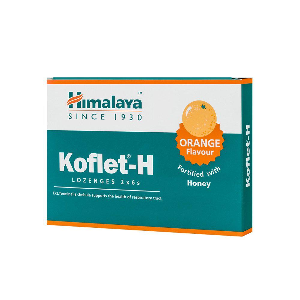 Koflet-H cu aroma de portocale, 12 pastile, Himalaya-