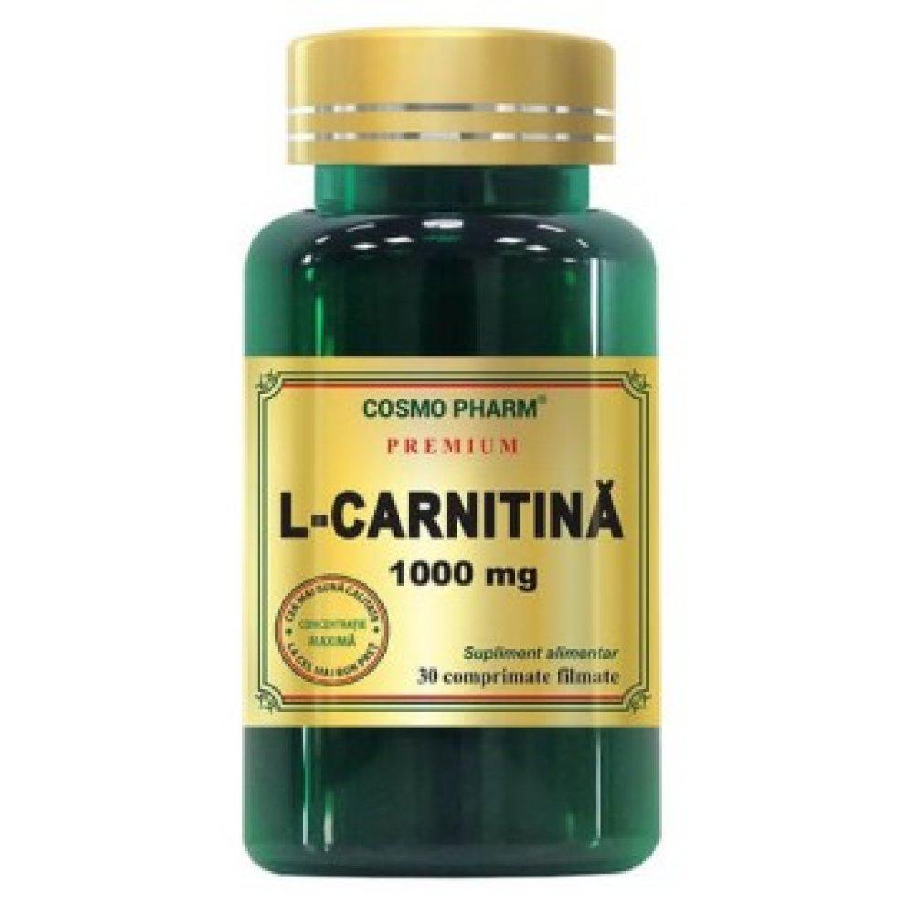 L-carnitina, 1000 mg, 30 tablete, Cosmopharm-