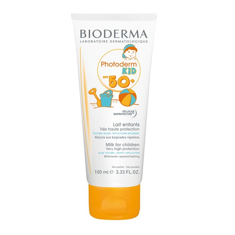 Lapte colorat protectie solara Photoderm Kid, SPF 50+, 100 ml, Bioderma-