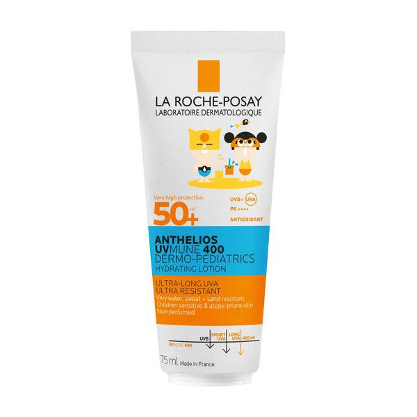 Lapte hidratant cu protectie solara SPF 50+ pentru copii Anthelios UVmune 400 Dermo-Pediatrics, 75 ml, La Roche-Posay