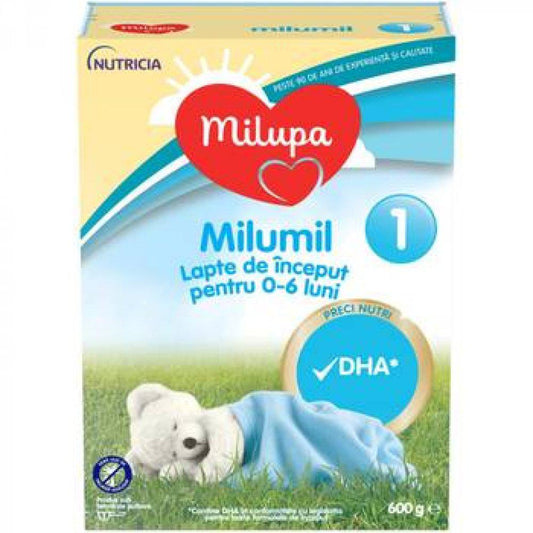 Lapte praf Milumil 1, incepand de la nastere, 600g, Milupa-