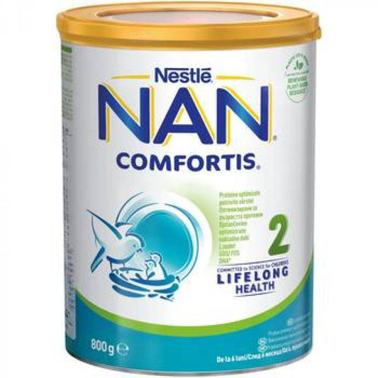 Lapte praf Nan 2 Comfortis +6 luni, 800g, Nestle-