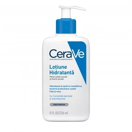 Lotiune hidratanta de fata si corp pentru piele uscata si foarte uscata, 236 ml, CeraVe - 3337875597210