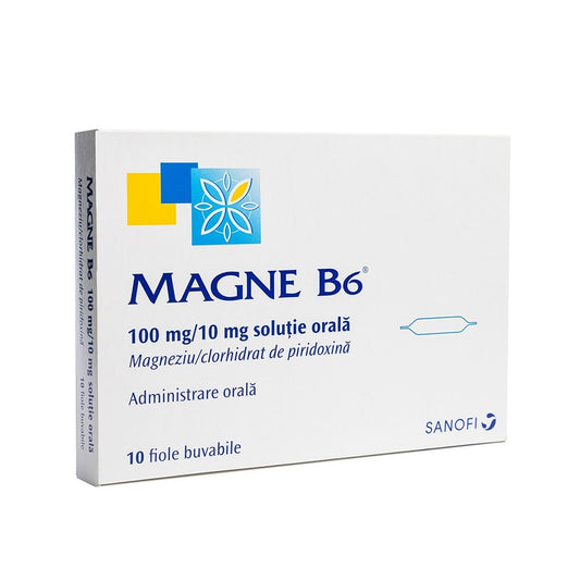 Magne B6, 100 mg/10 mg, 10 fiole, Sanofi