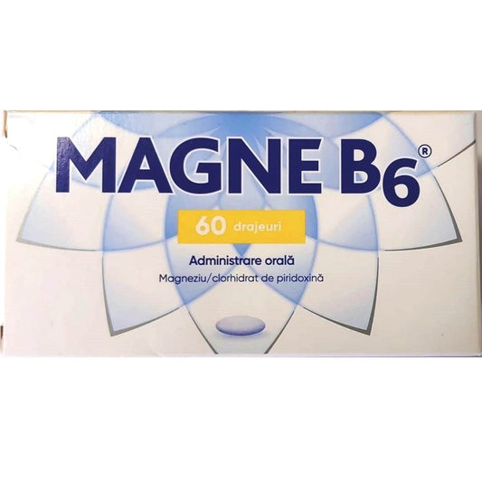 Magne B6, 60 drajeuri, Sanofi - 3664798044256