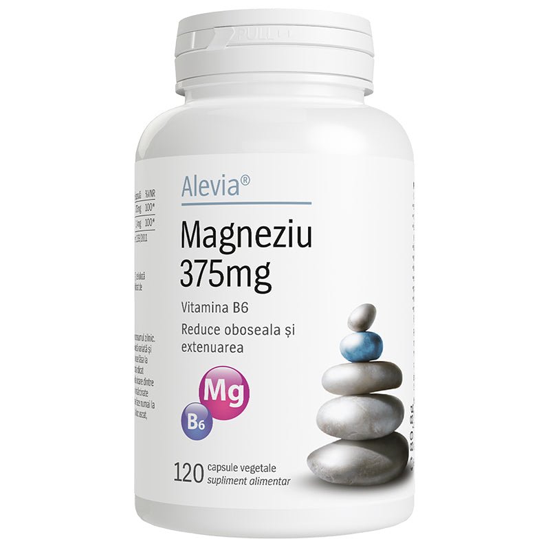 Magneziu 375mg B6, 120 capsule, Alevia - 6423602017933