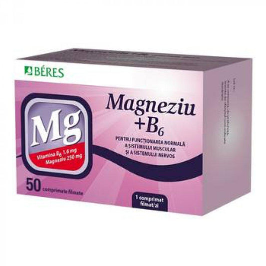 Magneziu + B6, 50 comprimate, Beres