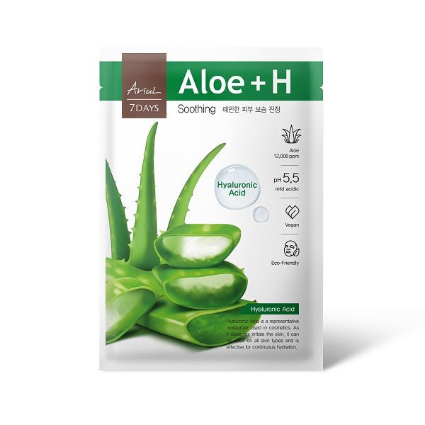 Masca cu Aloe si Acid Hialuronic 7Days Plus, 1 buc, Ariul - 8809301767603