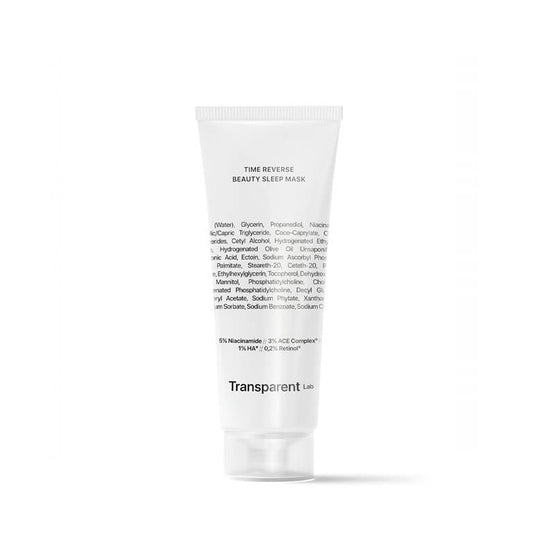 Masca de noapte anti-aging cu Niacinamide si Retinol, 75ml, Transparent Lab