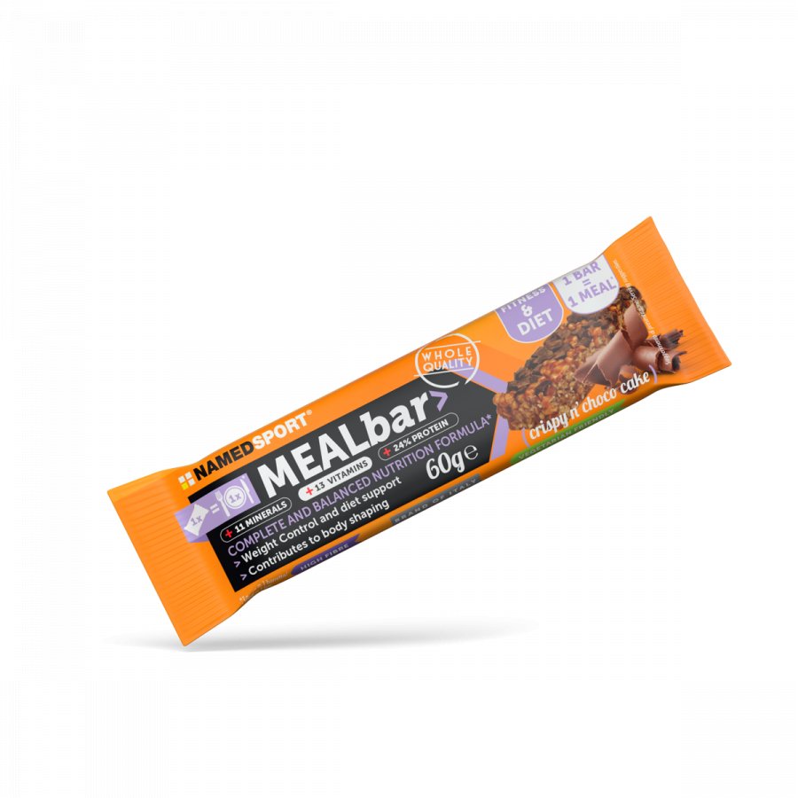 MEALBAR> CRISPY N' CHOCO CAKE, 60 gr, Named Sport