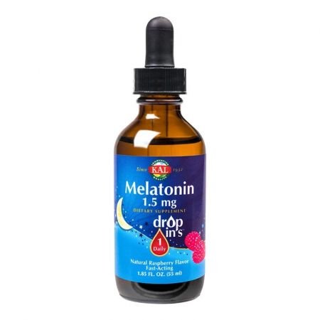 Melatonin picaturi cu aroma de zmeura Kal, 55 ml, Secom