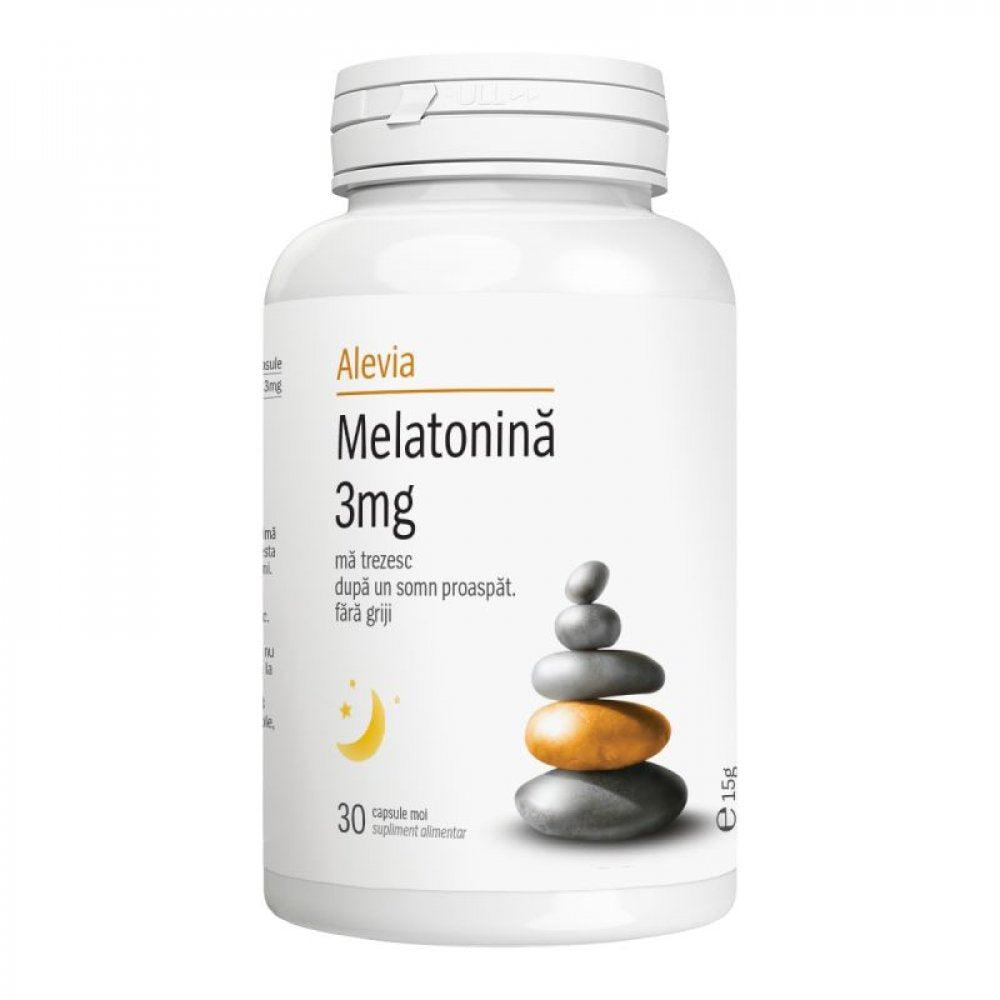 Melatonina 3 mg, 30 capsule moi, Alevia-