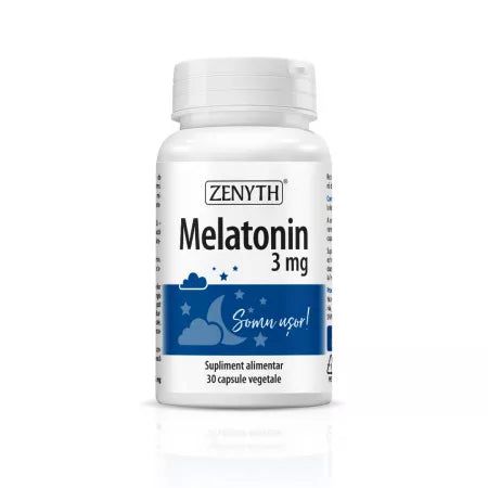 Melatonina 3 miligrame, 30 capsule vegetale, Zenyth